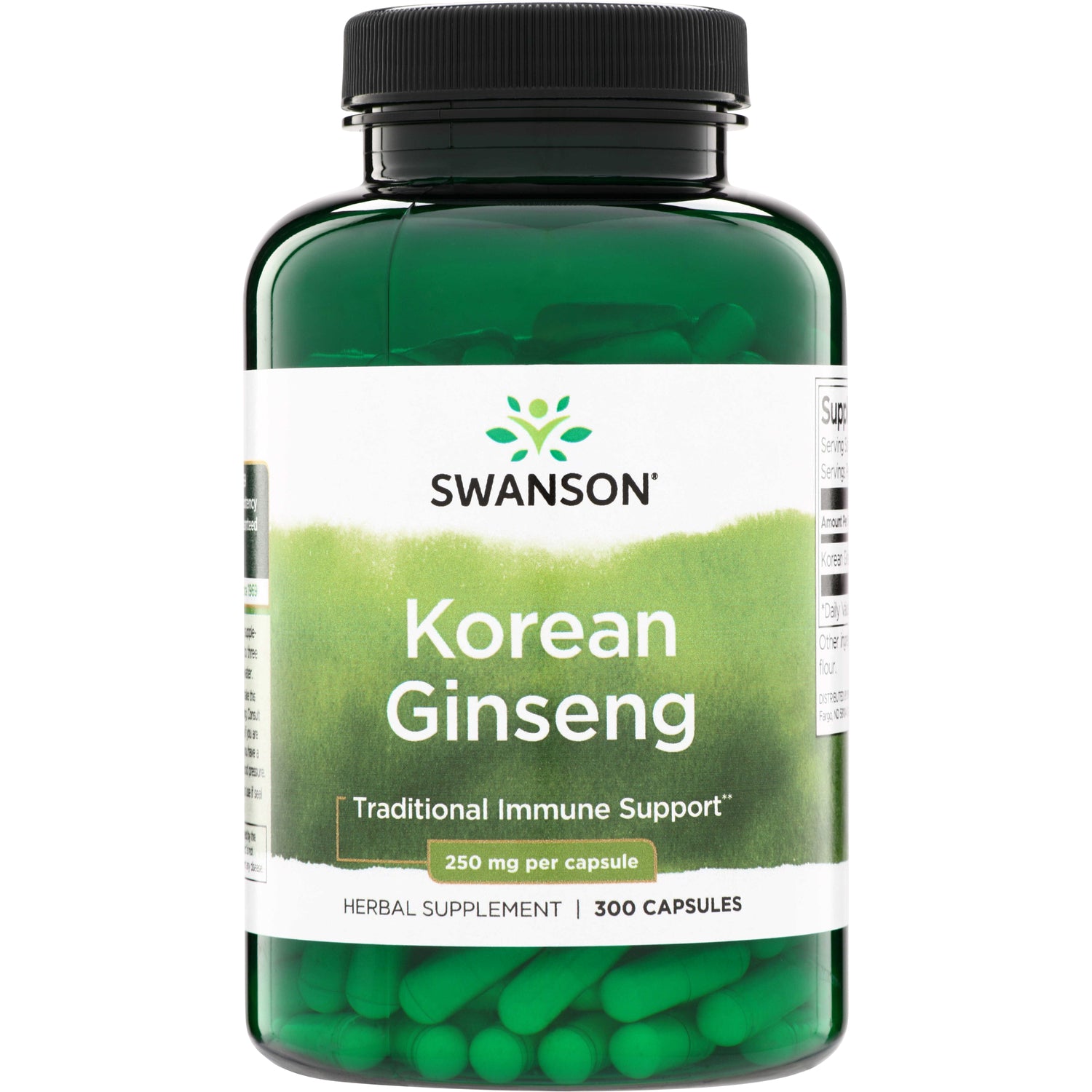 SW426 | Swanson Korean Ginseng, Traditional Immune Support, 250 mg per capsule, 300 capsules