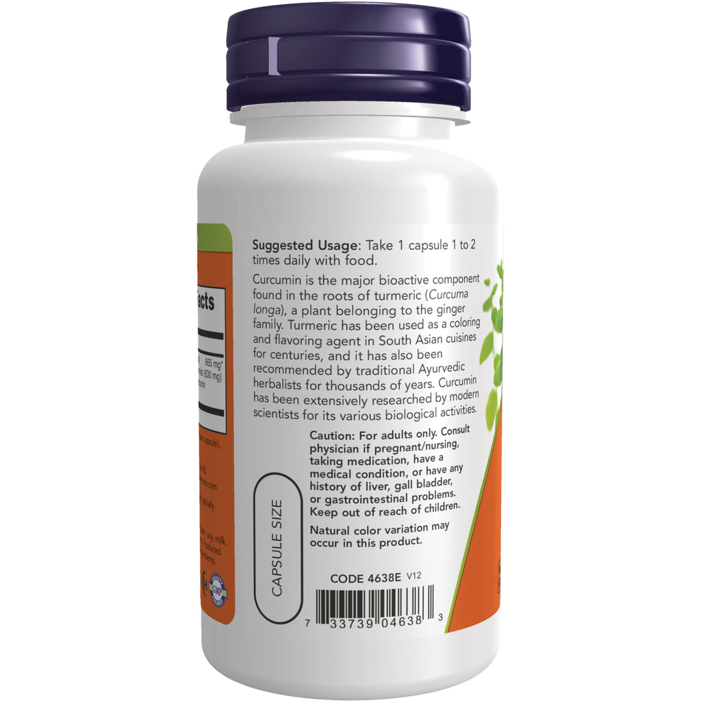 NWF123 | back label of white supplement bottle showing suggested usage, caution text, capsule size callout and barcode - Thumbnail