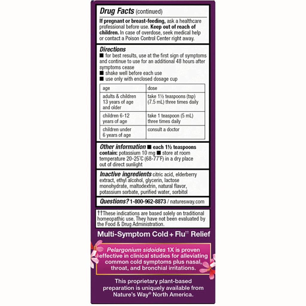 NW850 | Back panel with Drug Facts, directions, inactive ingredients and Multi-Symptom Cold + Flu Relief copy - Thumbnail