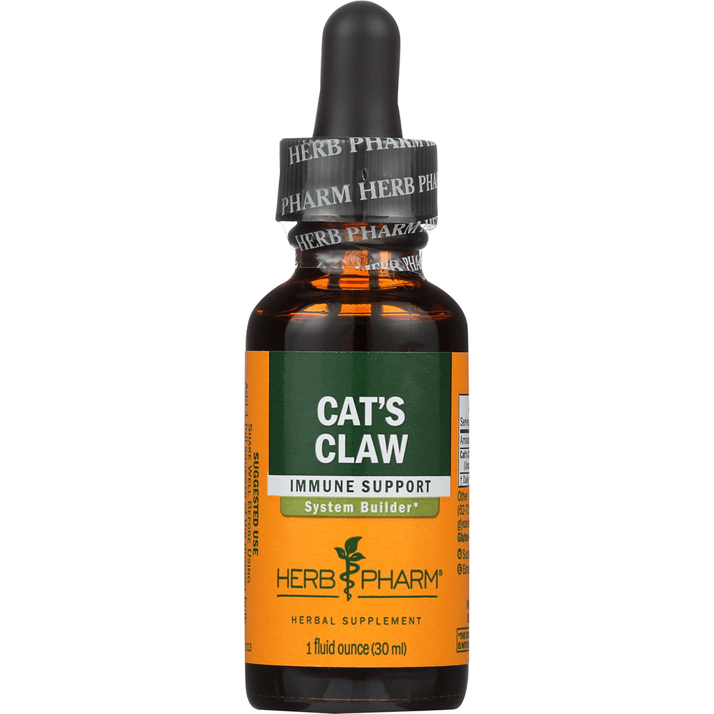 HPH093 | amber dropper bottle labeled CAT'S CLAW immune support herbal supplement 1 fl oz - Thumbnail