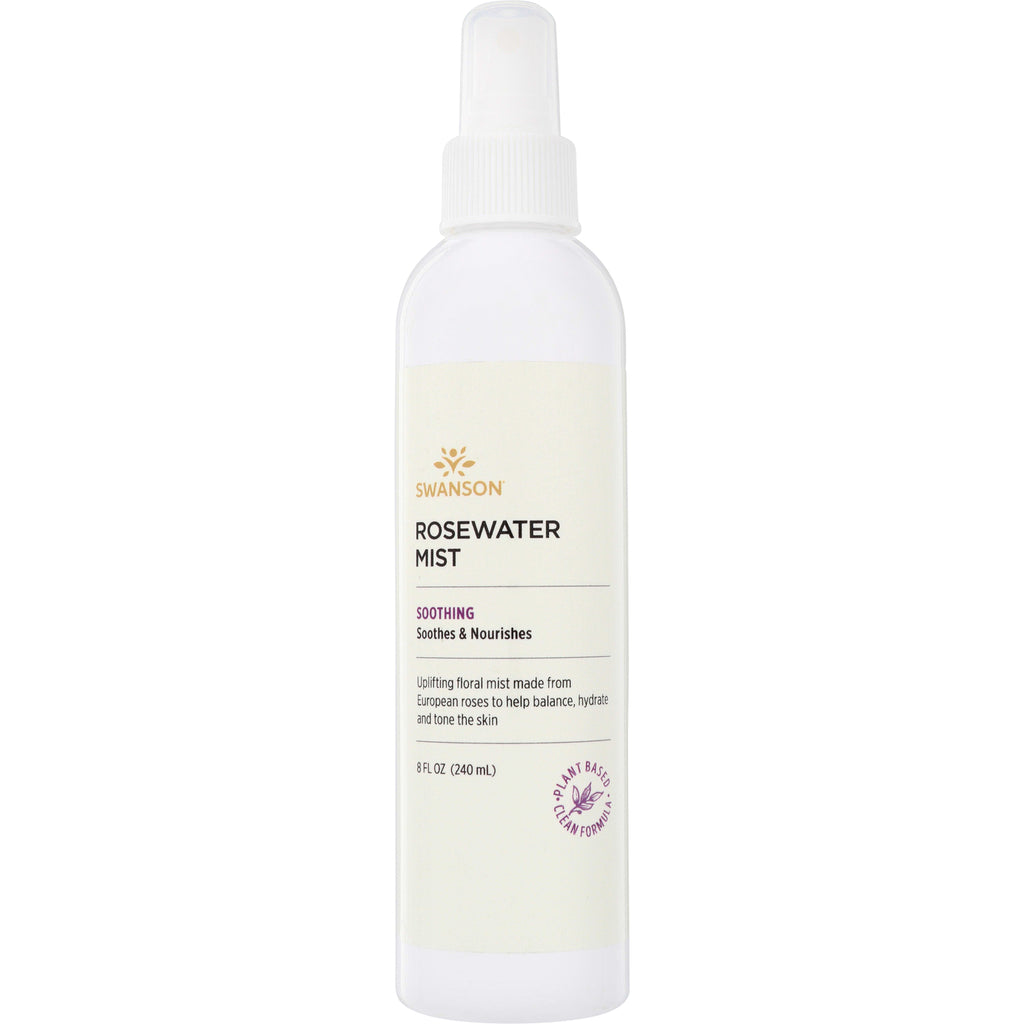 SW1820 | Swanson Rosewater Mist spray bottle, Soothing, Soothes & Nourishes, 8 fl oz (240 mL) - Thumbnail