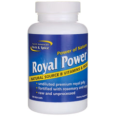NHS012 | white supplement bottle labeled Royal Power natural source B vitamins 120 vegi caps