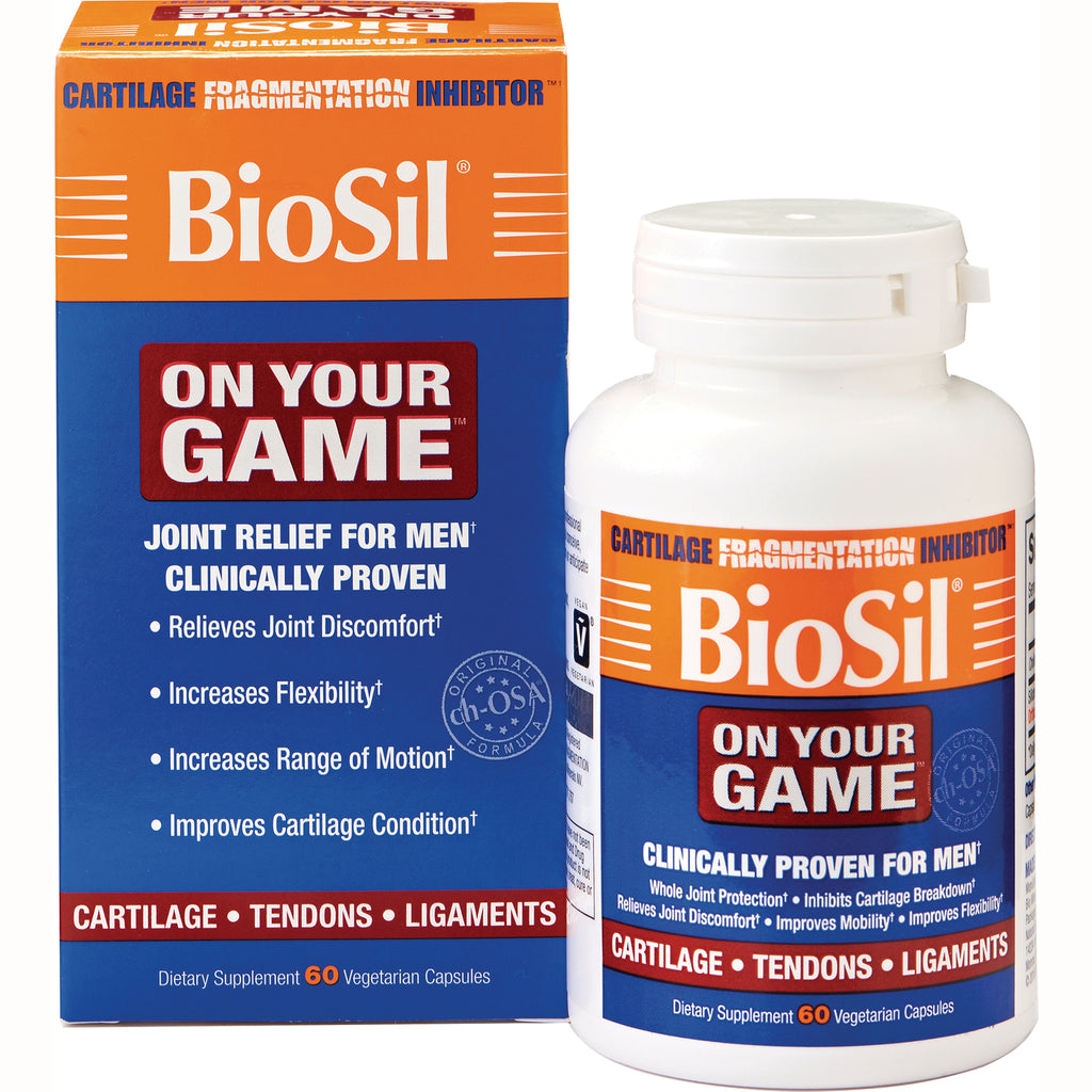 NFC206 | BioSil On Your Game bottle and box front showing joint relief supplement packaging - Thumbnail