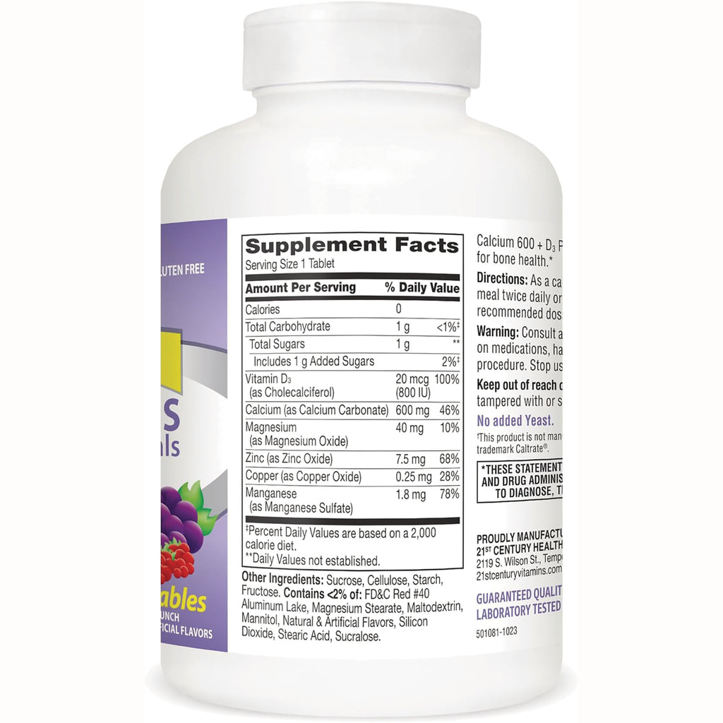 CNT204 | Back label showing Supplement Facts panel and ingredient list on white supplement bottle - Thumbnail