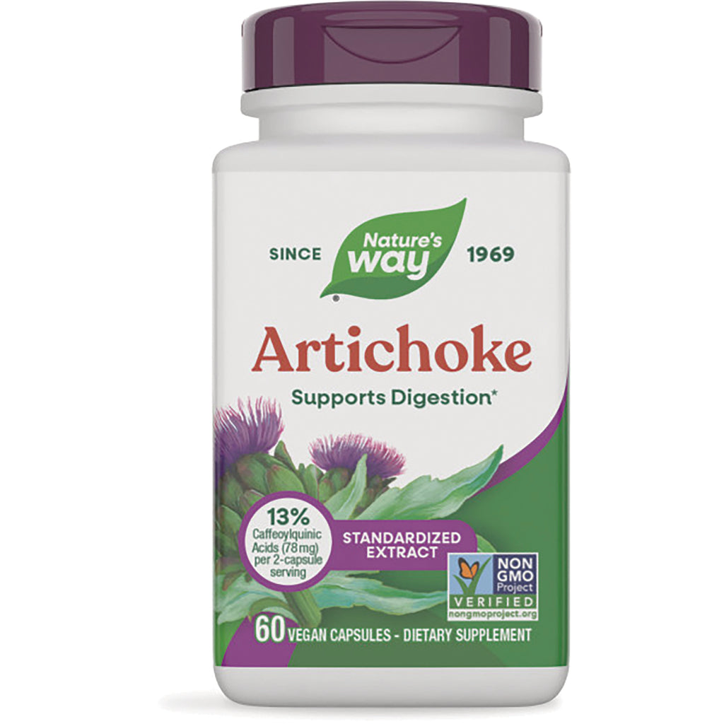 NW811 | Nature's Way Artichoke supplement bottle labeled Supports Digestion, 60 vegan capsules - Thumbnail