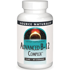 SN709 | Source Naturals Advanced B-12 Complex dietary supplement, 5 mg, 60 lozenges