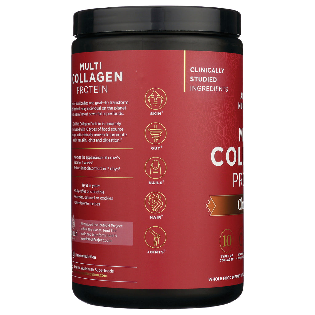 ATN026 | red supplement canister label with infographic icons for skin gut nails hair and joints - Thumbnail