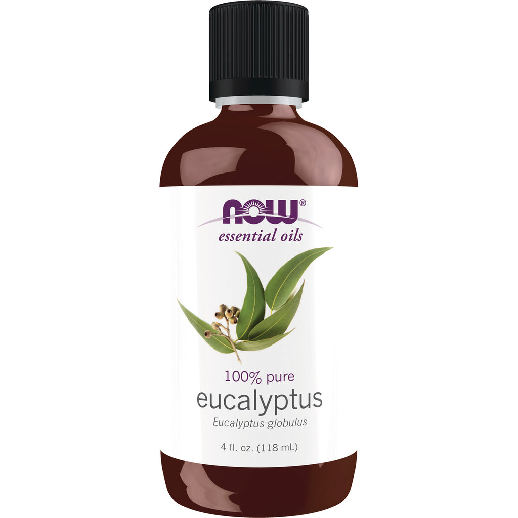 NWF126 | NOW essential oils 100% pure eucalyptus (Eucalyptus globulus), 4 fl oz brown bottle with black cap - Thumbnail