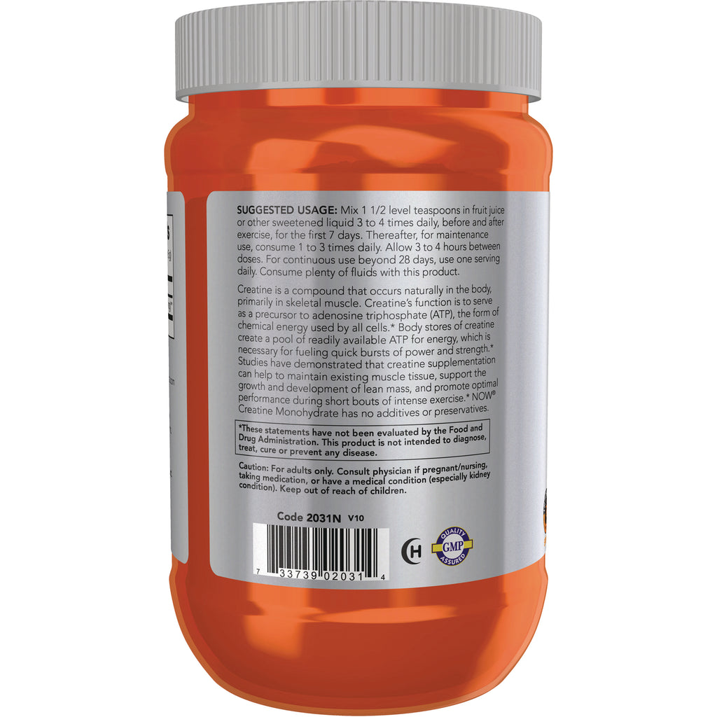 NWF875 | back label of orange supplement jar showing suggested usage text, ingredient information and barcode - Thumbnail