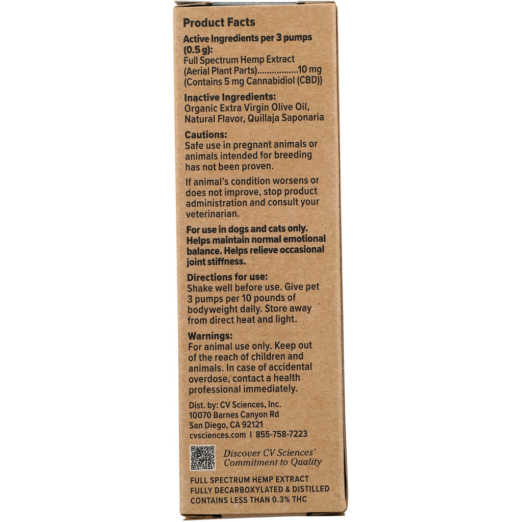 CV029 | back panel with Product Facts listing active and inactive ingredients, cautions, directions, warnings, and distributor info - Thumbnail