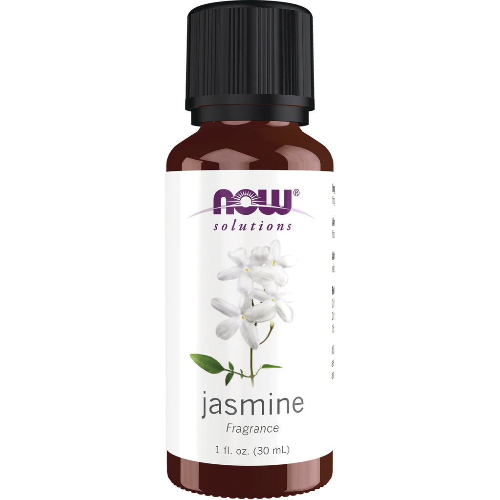 NWF319 | NOW Solutions jasmine fragrance 1 fl oz amber bottle with white jasmine flower on label - Thumbnail