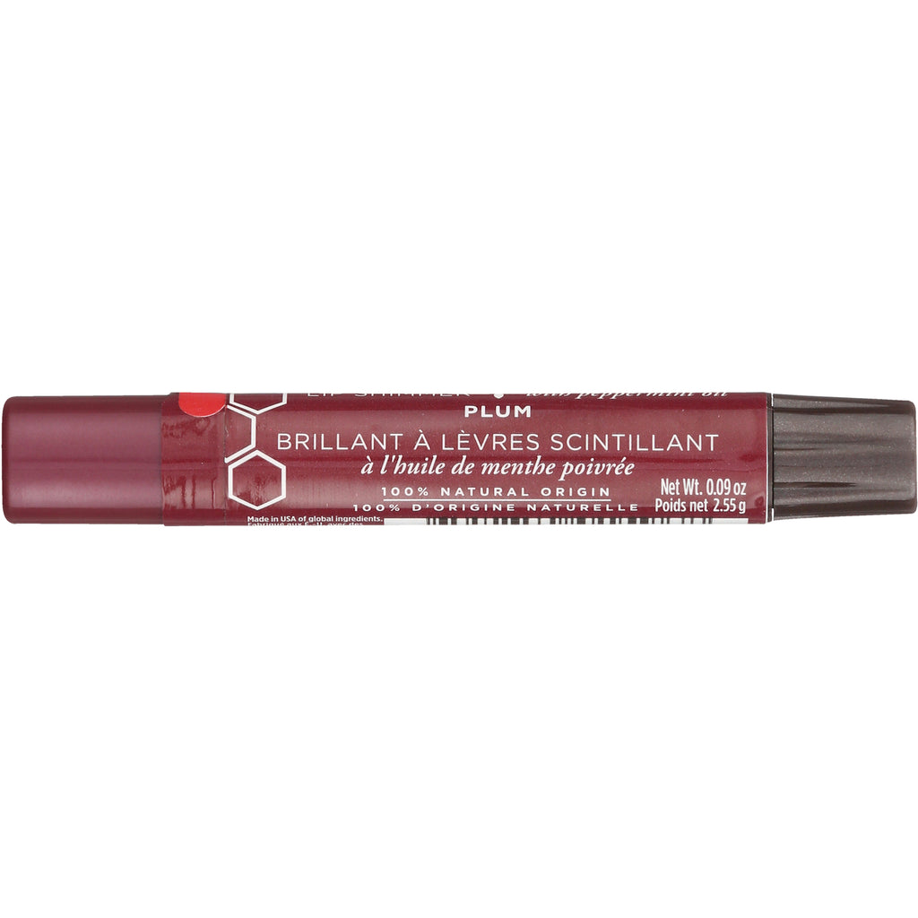 BTB231 | plum lip shimmer tube labeled BRILLANT  LVRES SCINTILLANT and 100% NATURAL ORIGIN - Thumbnail
