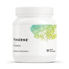 TRN001 | Thorne Creatine powder jar, front label with THORNE logo, Dietary Supplement, Net Wt 16 oz (450 g)
