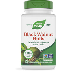 NW701 | Nature's Way Black Walnut Hulls supplement bottle front label, 100 vegan capsules