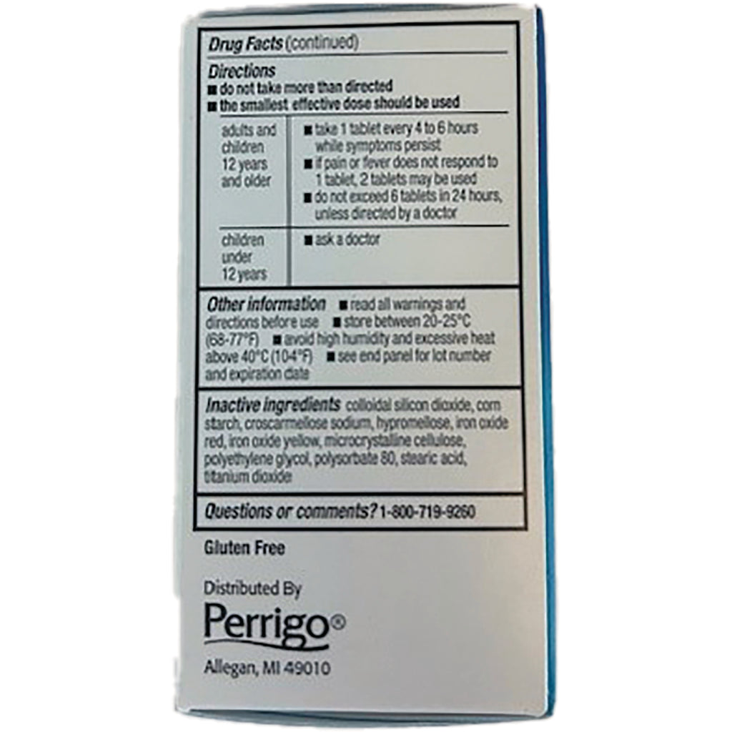 GDS001 | product infographic panel showing Drug Facts, directions, inactive ingredients and Perrigo distribution info - Thumbnail