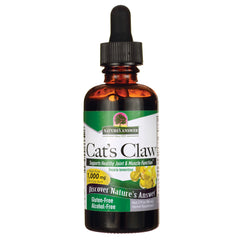 NAT016 | Nature's Answer Cat's Claw herbal supplement amber dropper bottle labeled Gluten-Free Alcohol-Free