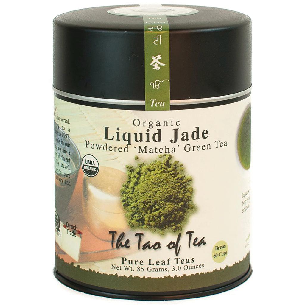TOT004 | The Tao of Tea Organic Liquid Jade powdered matcha green tea, 85 g (3.0 oz) tin front, USDA Organic - Thumbnail