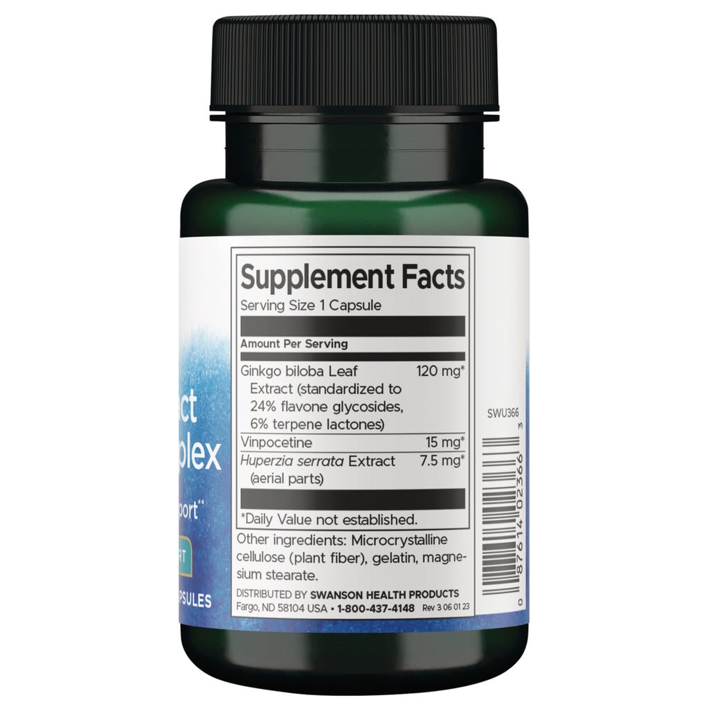 SWU366 | Supplement Facts panel with ingredients and serving size on bottle label - Thumbnail
