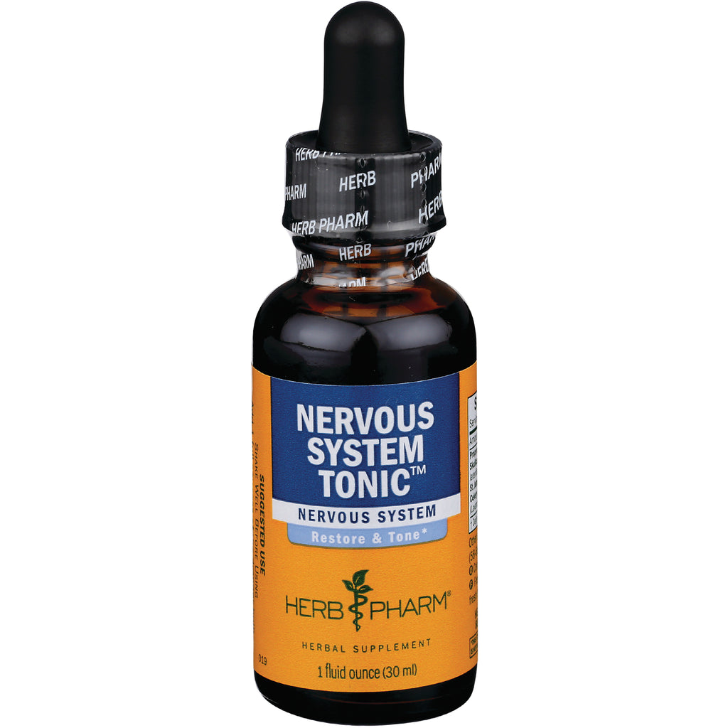 HPH026 | Herb Pharm Nervous System Tonic amber dropper bottle, 1 fluid ounce - Thumbnail
