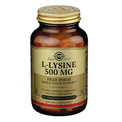 SLG231 | Solgar L-Lysine 500 MG bottle showing front label and 100 vegetable capsules