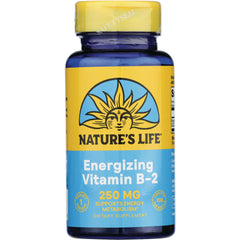 NSL025 | Nature's Life Energizing Vitamin B-2 250 MG dietary supplement bottle front label