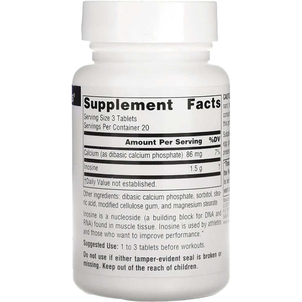 SN094 | white supplement bottle back label showing Supplement Facts panel and ingredient text - Thumbnail