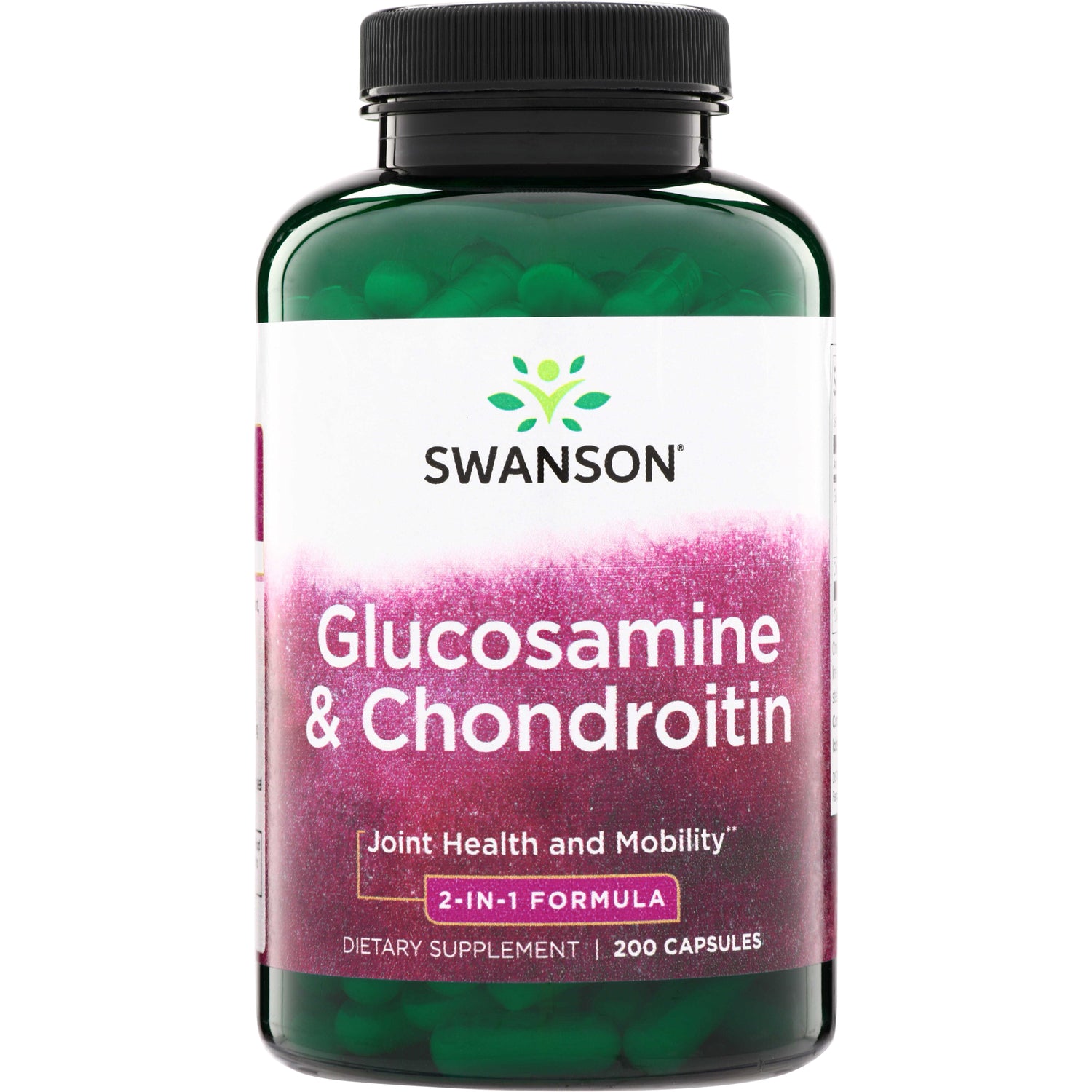 SW889 | Swanson Glucosamine & Chondroitin, 2-in-1 formula for joint health and mobility, 200 capsules
