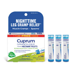 BRN127 | Cuprum metallicum 6C meltaway pellets box with three tubes for nighttime leg cramp relief