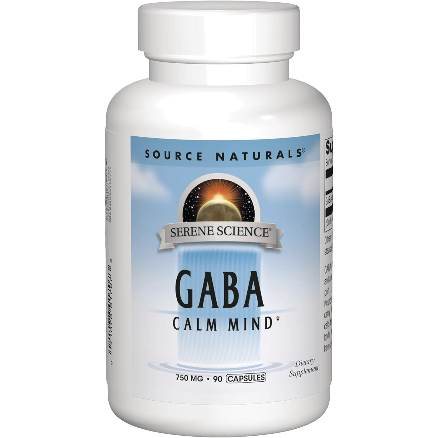 SN482 | Source Naturals Serene Science GABA Calm Mind, 750 mg, 90 capsules