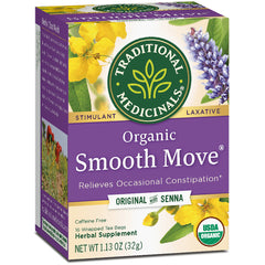 TMD001 | Traditional Medicinals Organic Smooth Move tea, Original with Senna, caffeine free, 16 tea bags
