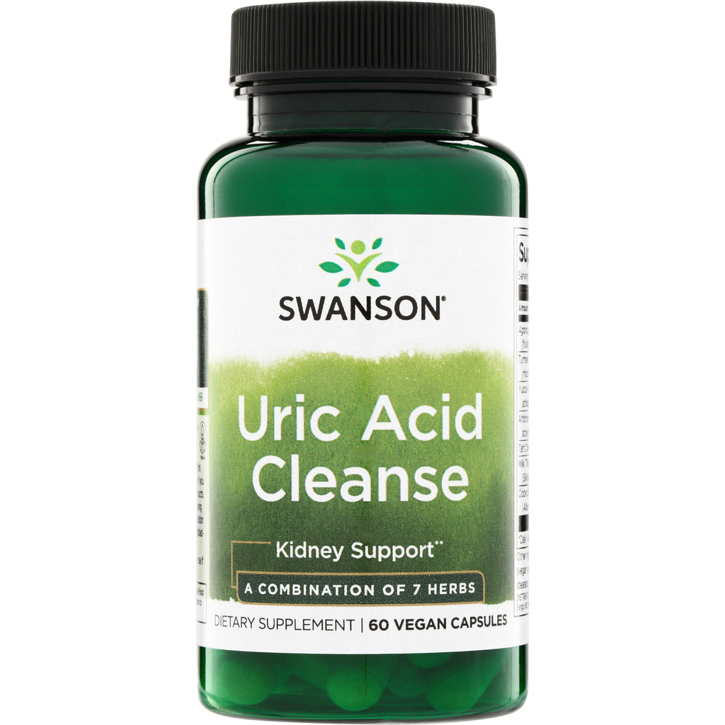 SWU849 | Swanson Uric Acid Cleanse, Kidney Support, combination of 7 herbs, 60 vegan capsules - Thumbnail