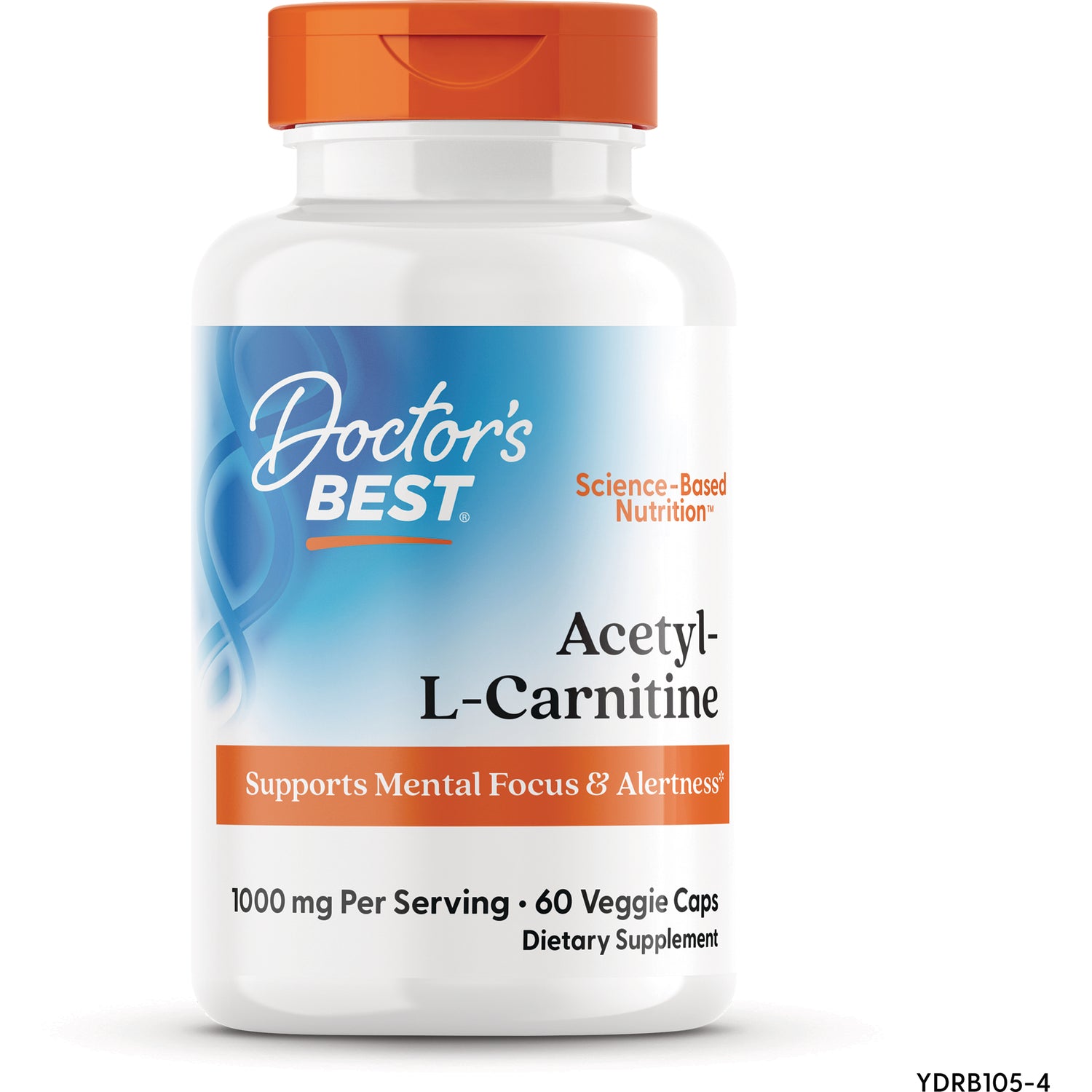DB122 | Doctor's Best Acetyl-L-Carnitine bottle, 60 veggie caps, 1000 mg per serving