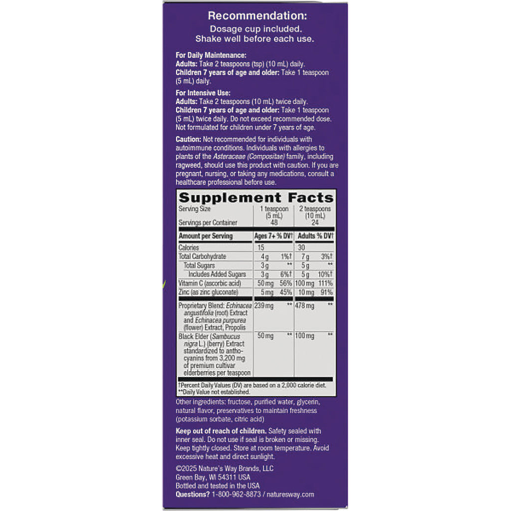 NW666 | Back panel of purple supplement box showing dosage recommendations and Supplement Facts label - Thumbnail