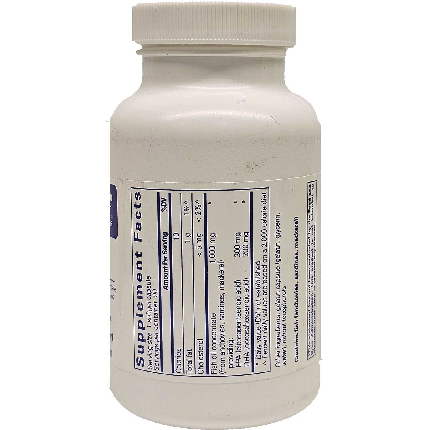 PRN152 | white supplement bottle back showing vertical Supplement Facts label and nutrition panel