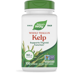 NW153 | Nature's Way Whole Thallus Kelp bottle, 100 vegan capsules, supports thyroid function