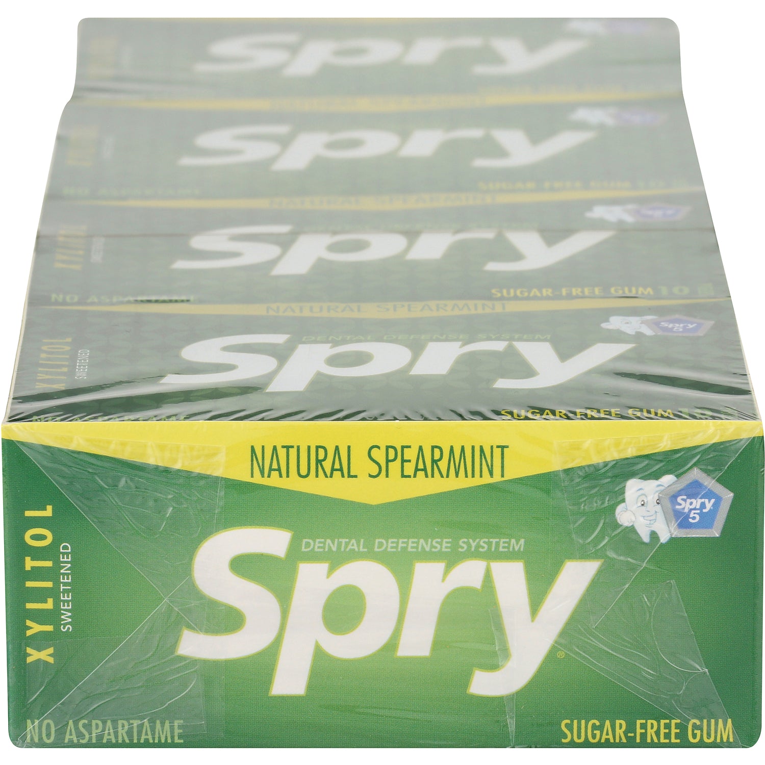 XL018 | Spry Natural Spearmint sugar-free gum, xylitol sweetened, no aspartame