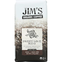 JOC003 | Jim's Organic Coffee Sweet Love Blend whole bean dark roast 11 oz bag