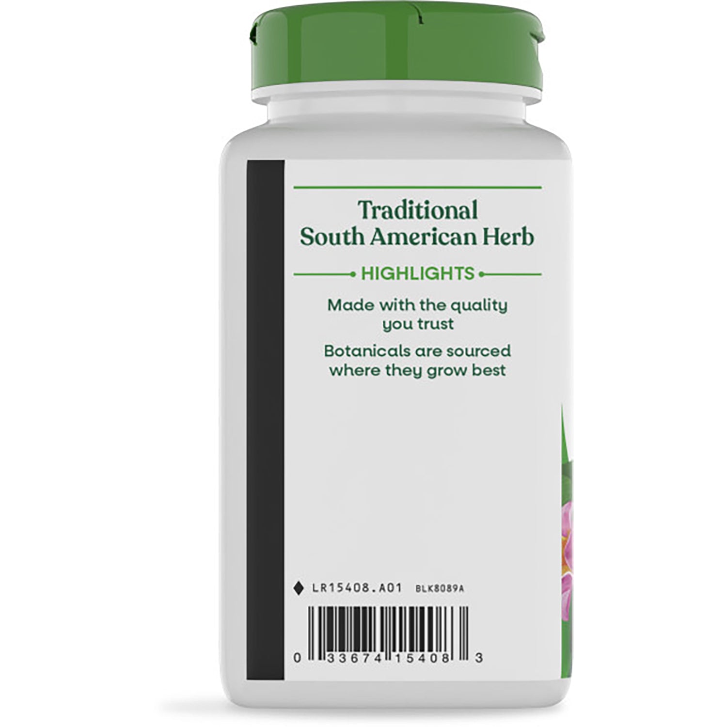 NW491 | Back label of white supplement bottle showing Keep out of reach of children, GLUTEN FREE, vegan and recycle icons