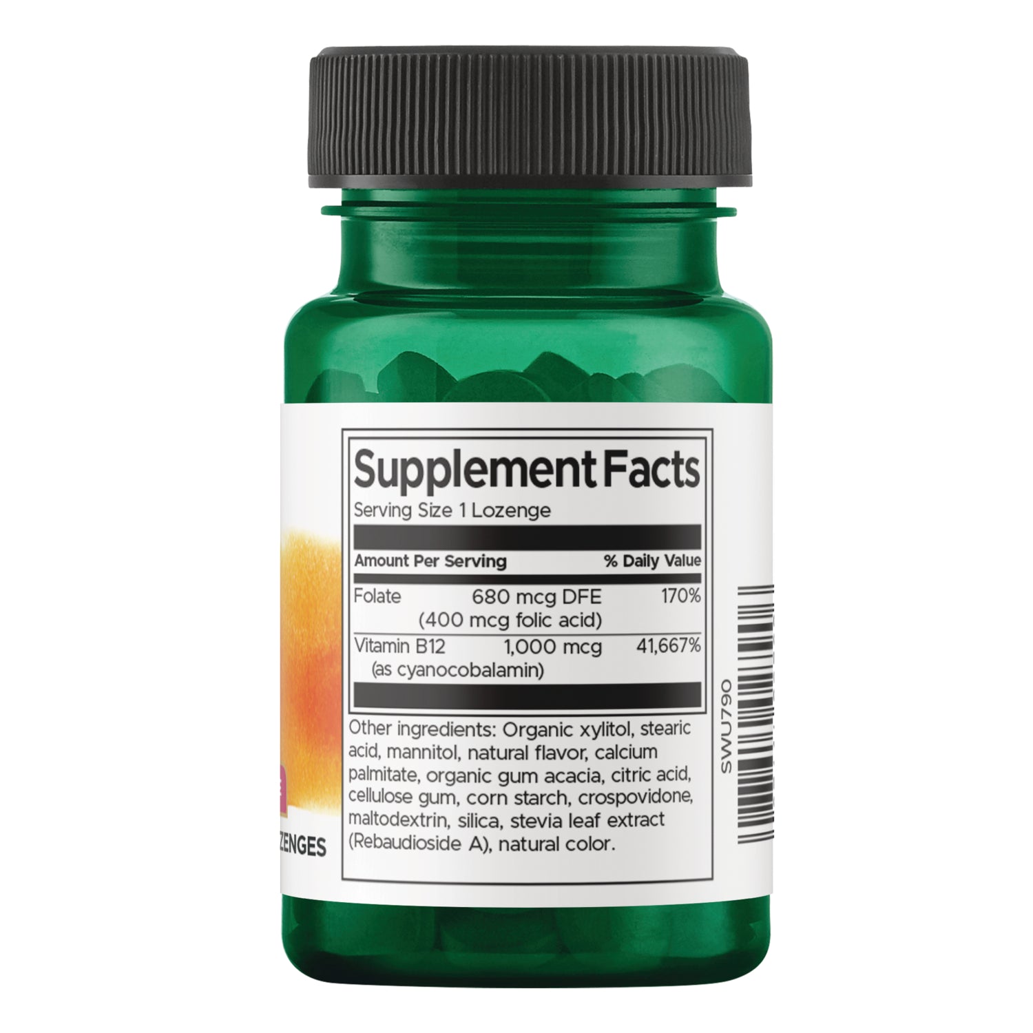 SWU790 | Back label with Supplement Facts