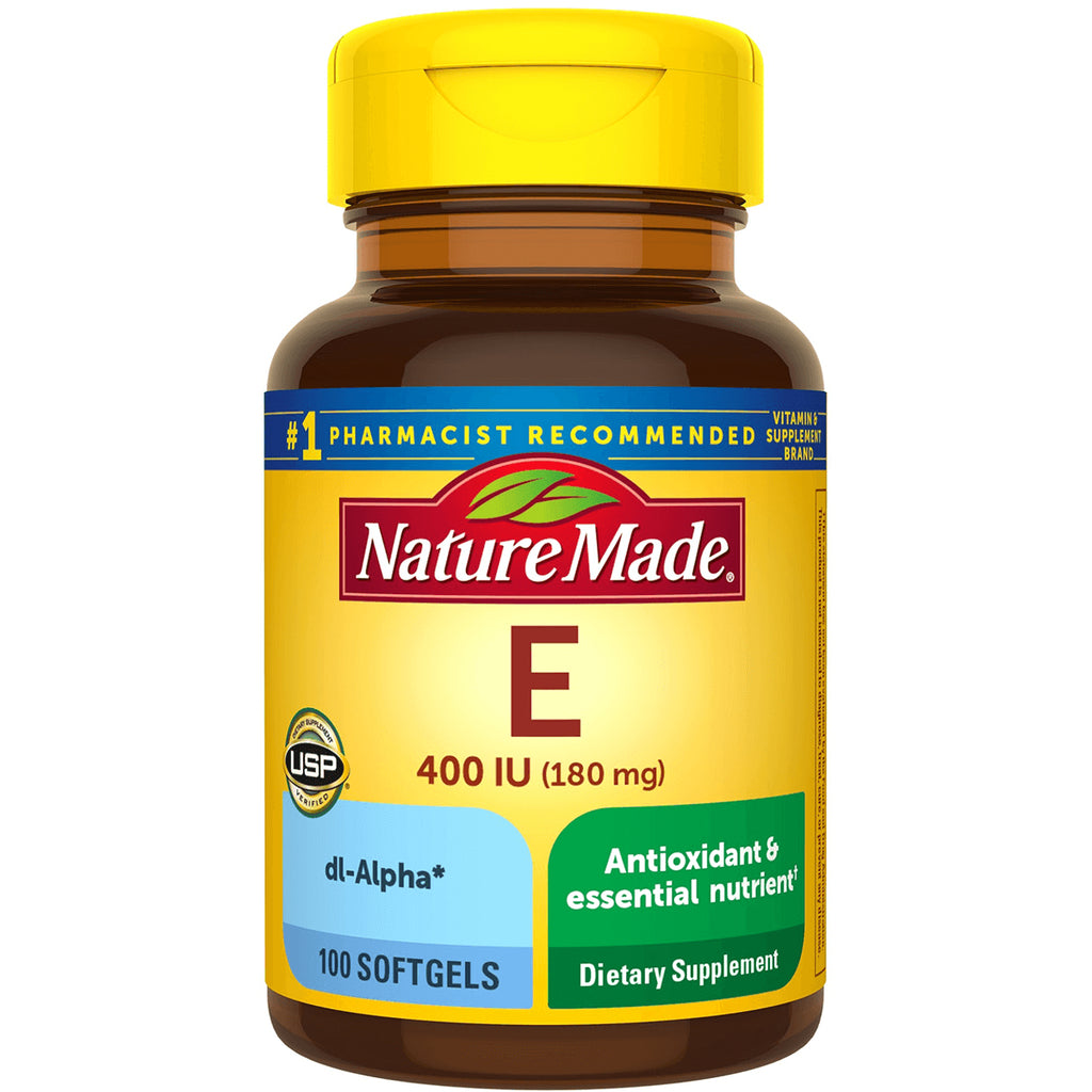 NTM057 | Nature Made Vitamin E 400 IU (180 mg) 100 softgels bottle - Thumbnail