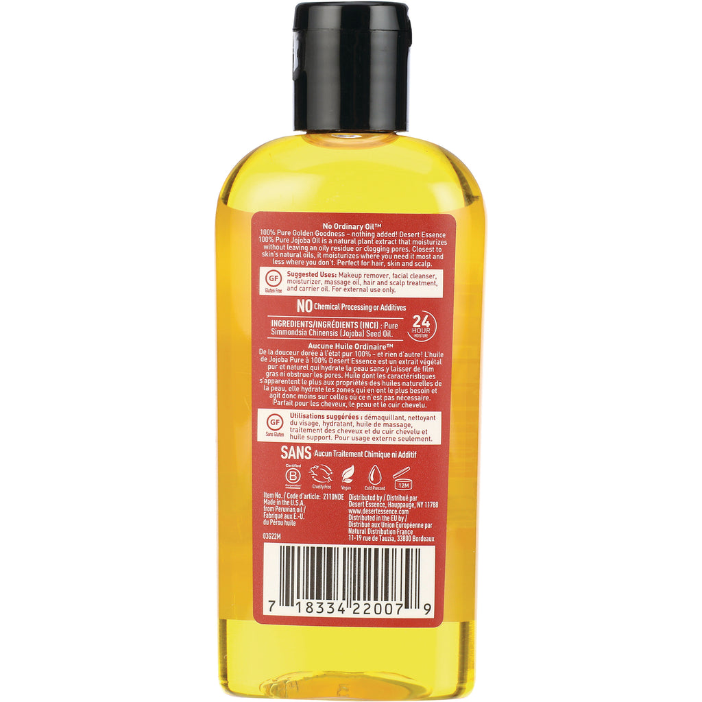 Amber plastic bottle back showing red ingredient panel, usage instructions and barcode - Thumbnail