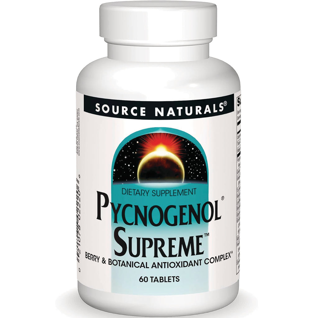 SN682 | Source Naturals Pycnogenol Supreme dietary supplement, berry & botanical antioxidant complex, 60 tablets - Thumbnail