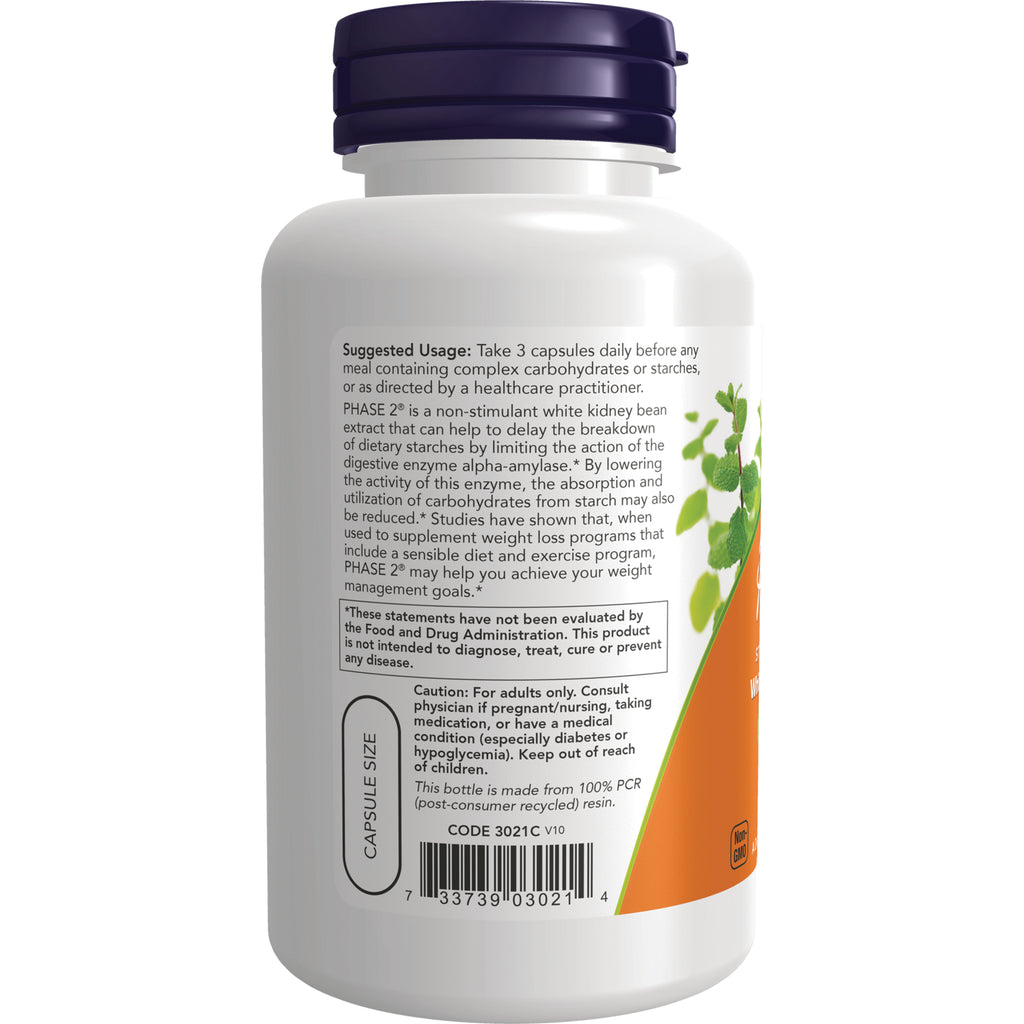 NWF1156 | Back label of white supplement bottle showing suggested usage, caution, barcode and capsule size - Thumbnail