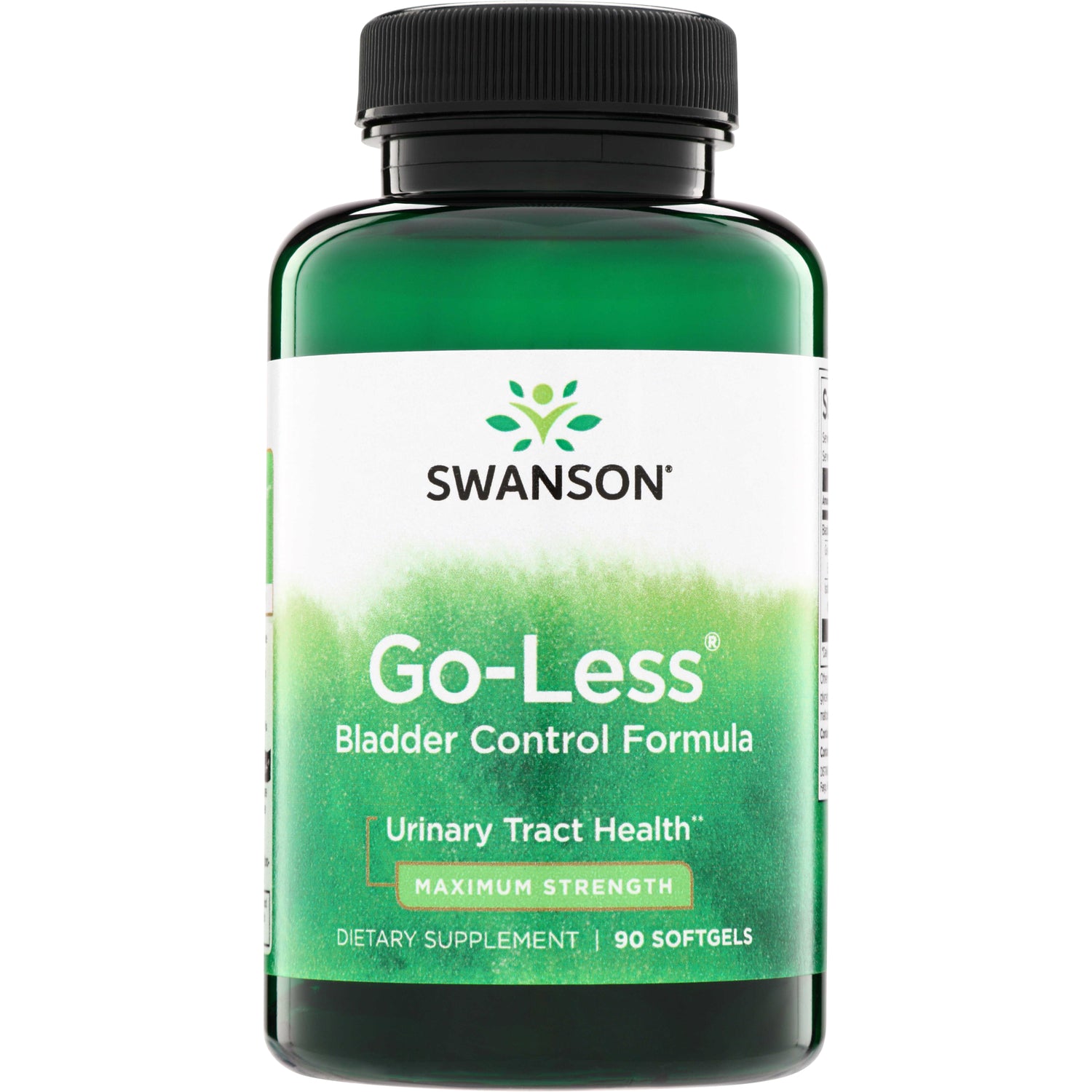 SWU198 | Swanson Go-Less Bladder Control Formula, Urinary Tract Health, Maximum Strength, 90 softgels bottle