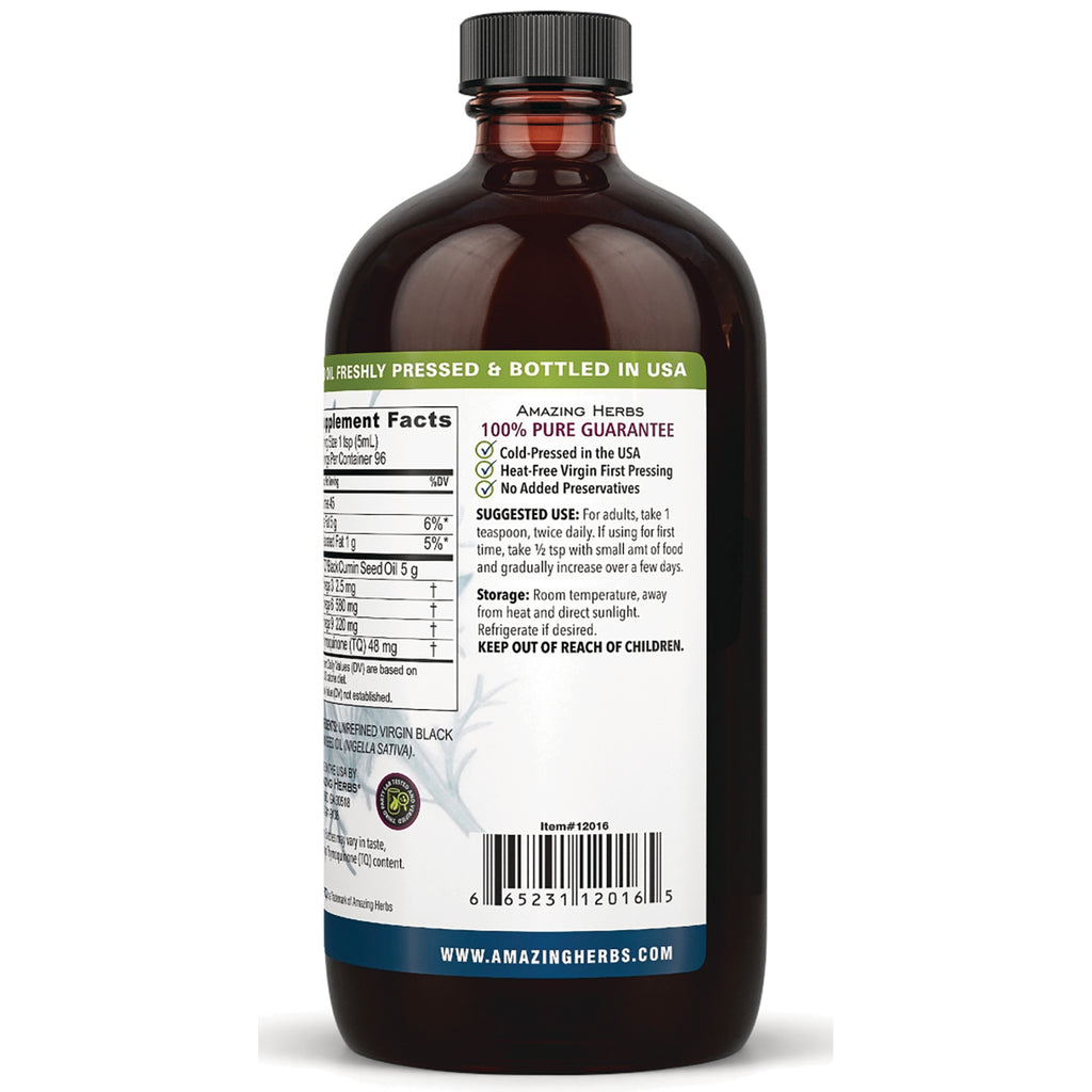 AZH007 | back of brown glass supplement bottle label showing supplement facts, barcode, and storage instructions - Thumbnail