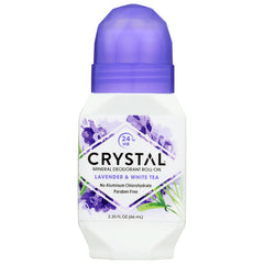 CRY012 | CRYSTAL mineral roll-on deodorant, Lavender & White Tea scent, front view
