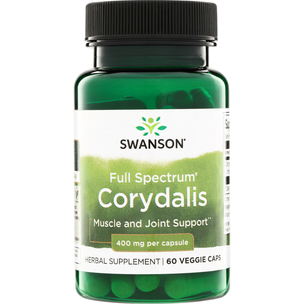 SW1616 | Swanson Full Spectrum Corydalis, Muscle and Joint Support, 400 mg per capsule, 60 veggie caps - Thumbnail