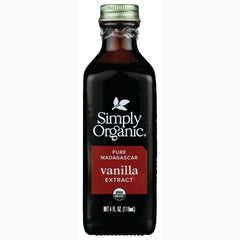 SMP025 | Simply Organic Pure Madagascar vanilla extract glass bottle, 4 fl oz (118 mL)