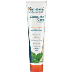 HHH057 | Himalaya Botanique Complete Care Toothpaste tube, simply mint, front packaging showing free-from claims