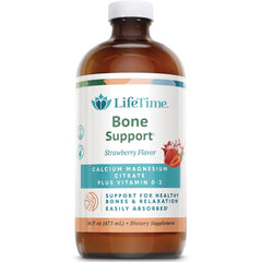LFT040 | LifeTime Bone Support strawberry flavor liquid supplement bottle front label 16 fl oz